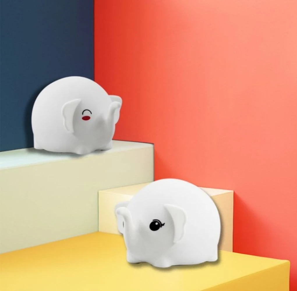 Hot Sales Silicone Lamp Lighting Animal LED Children Elephant Silicone Lamp Baby Night Light