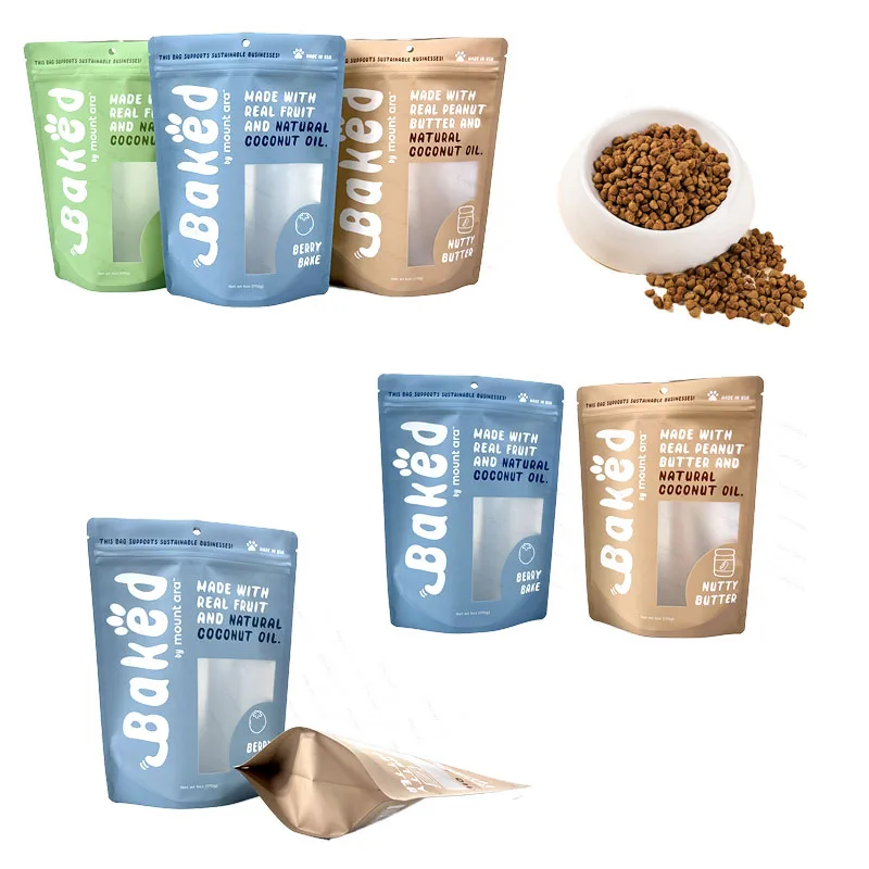 Custom 5kg 10kg Doypack Mylar Bag Aluminum Foil Resealable Heat Sealed Pet Cat Dog Food Snack Treat Packaging Bags With Logo