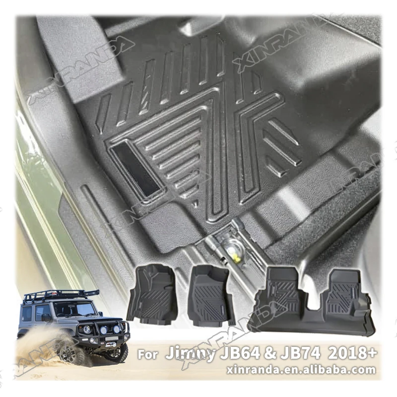 Для Suzuki Jimny JB74 аксессуары для 2022 напольный коврик 3-дверный JB64 JB74W JB64W 2020 2021 2023 5D TPE