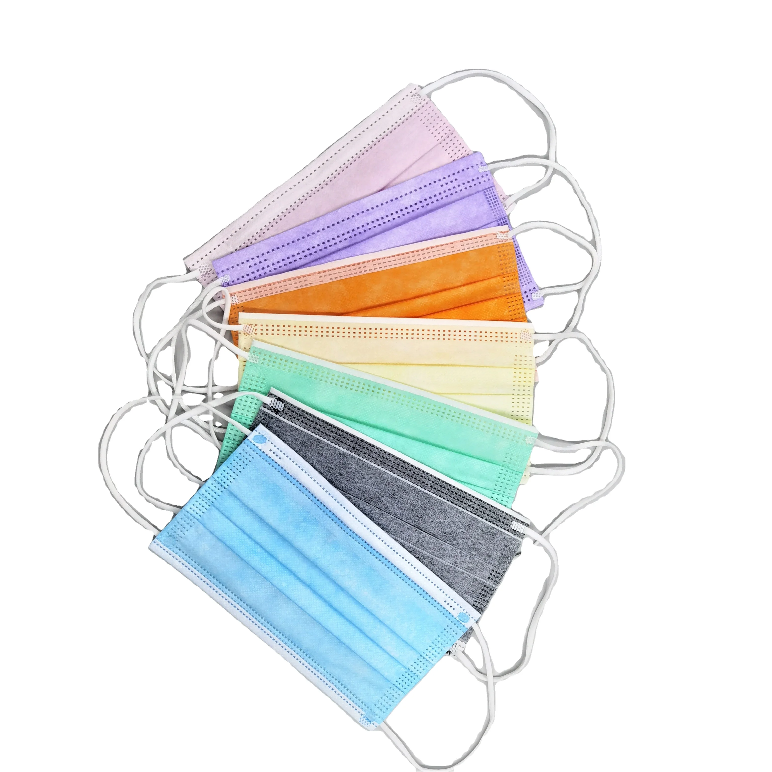 
 colorful effective anti pollution dust 3 layer mask   disposable mouth and nose face mask  