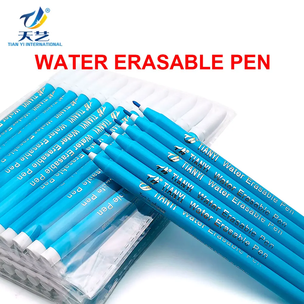 Air Erasable Fabric Marking Pen Disappearing Ink Makring Pen 6 Assorted Colors Fabric Marker Water Soluble Ink Pen for Embroider