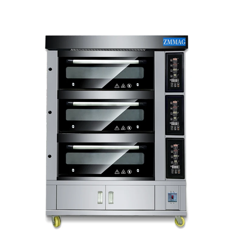 zmmag general french bread baking oven commercial oven for bakery three decks nine trays oven