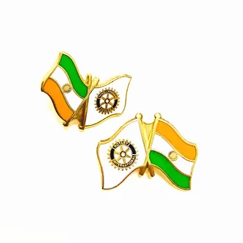 Custom flag pin hard enamel India national flag lapel pin
