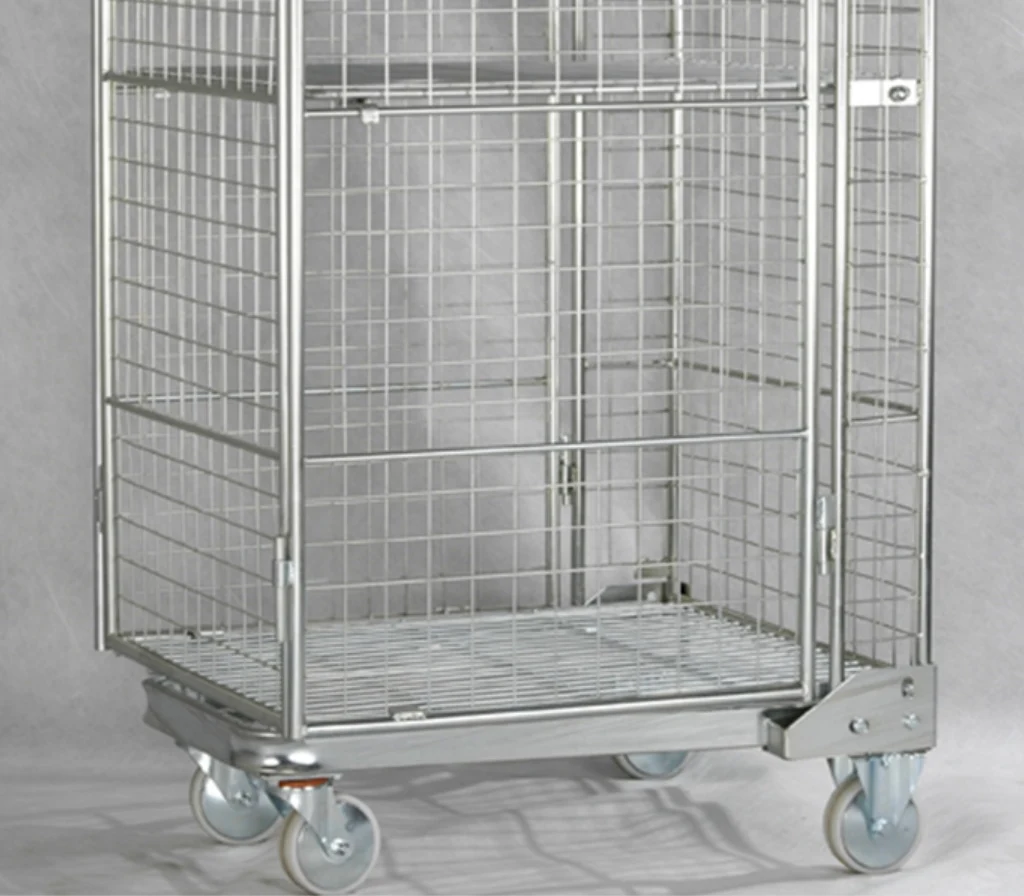 steel rack Collapsible Wire Basket Stillage Container Trolley Cage