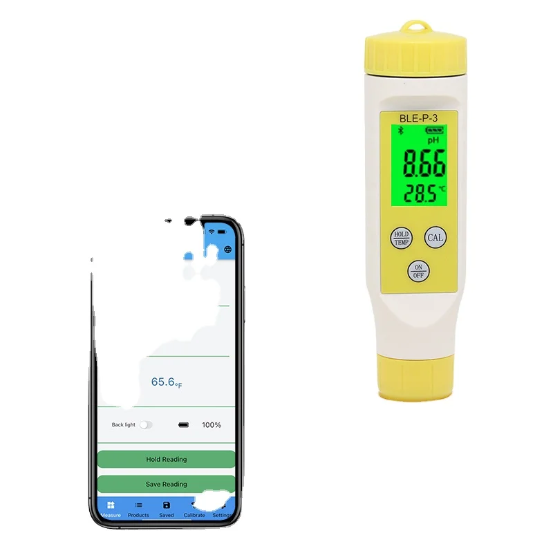 Ph-метр совместимый с Bluetooth, онлайн-мониторинг, цифровой тестер воды 0,01, высокоточный тестер PH с измерением 0-14