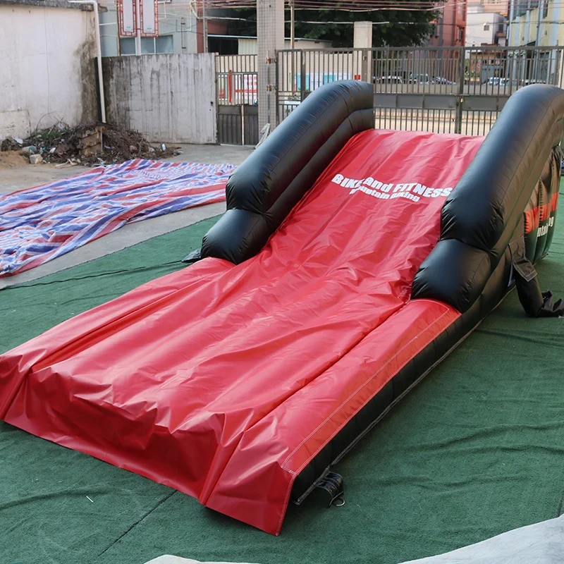 Custom size mountain bike  inflatable  landing airbag Sloped Jump Air Bag Mat For Bmx Landing
