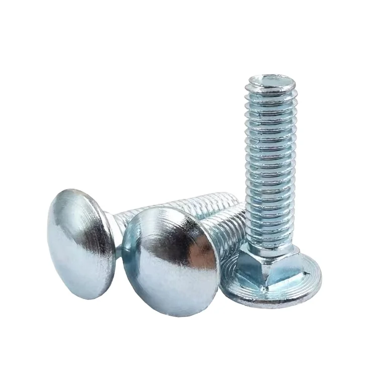 Factory Din 603 607 605 ASME M8 M14 M16 Bolt and Nut Square Neck Mushroom Round Head Carriage Bolt Steel Grade 8.8 10.9 Bolt