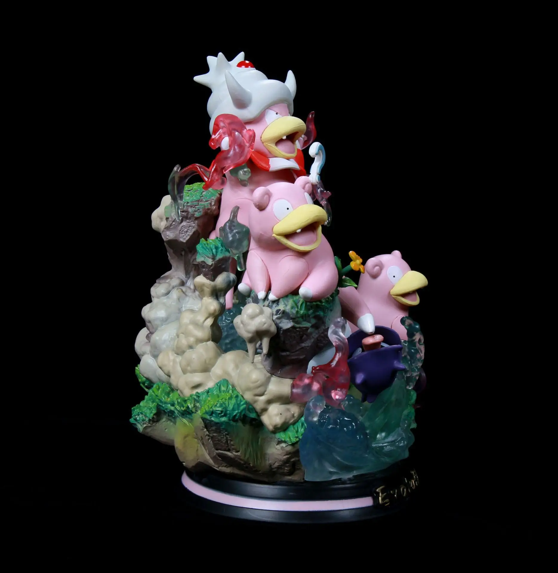 21-26cm 6 style Anime  GK cartoon character  figure PVC scene statue with light model toy for gifts