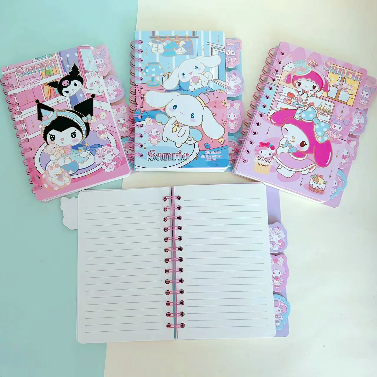My melody Padlock notebook Student Ledger with Pen  Coil notebook Student Cinnamoroll anime notebook