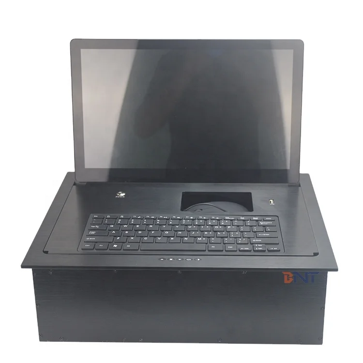 13.3-23.6 inch conference system table automatic lcd monitor flip up lift mechanism