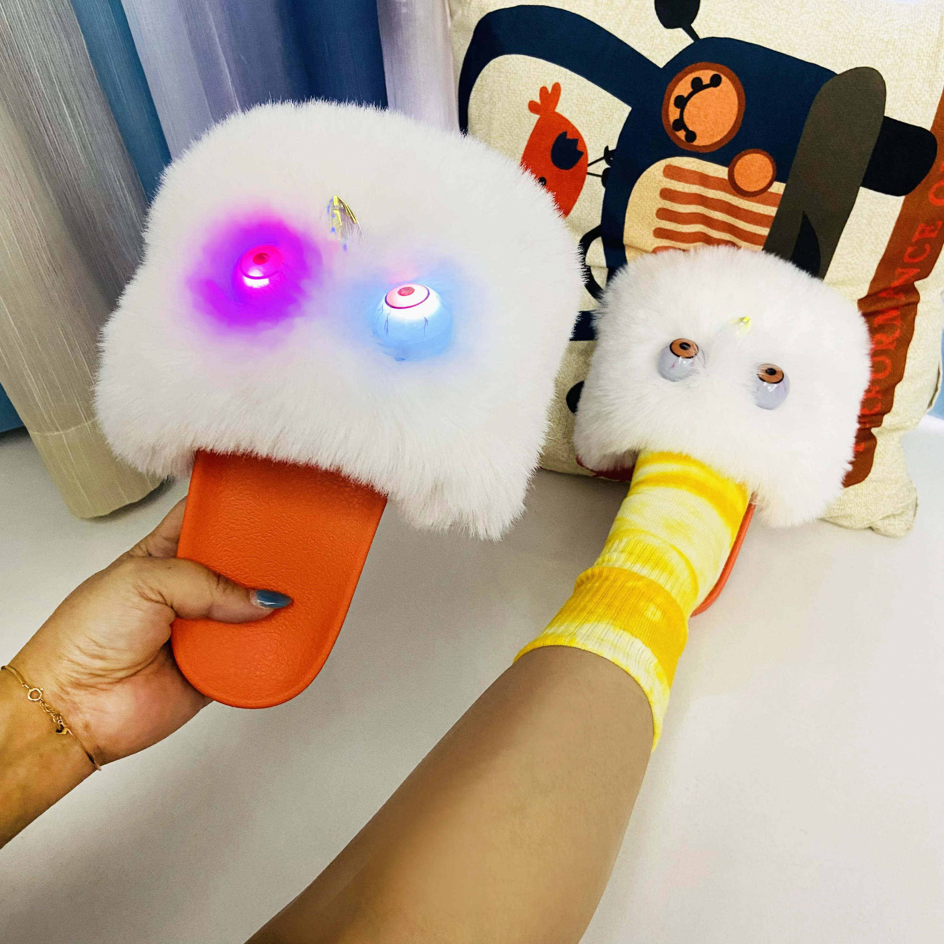 Comfortable Multiple Colors Black White Blank PVC Slippers DIY magic stick figures  Sandals Custom Logo Slides for Men Women