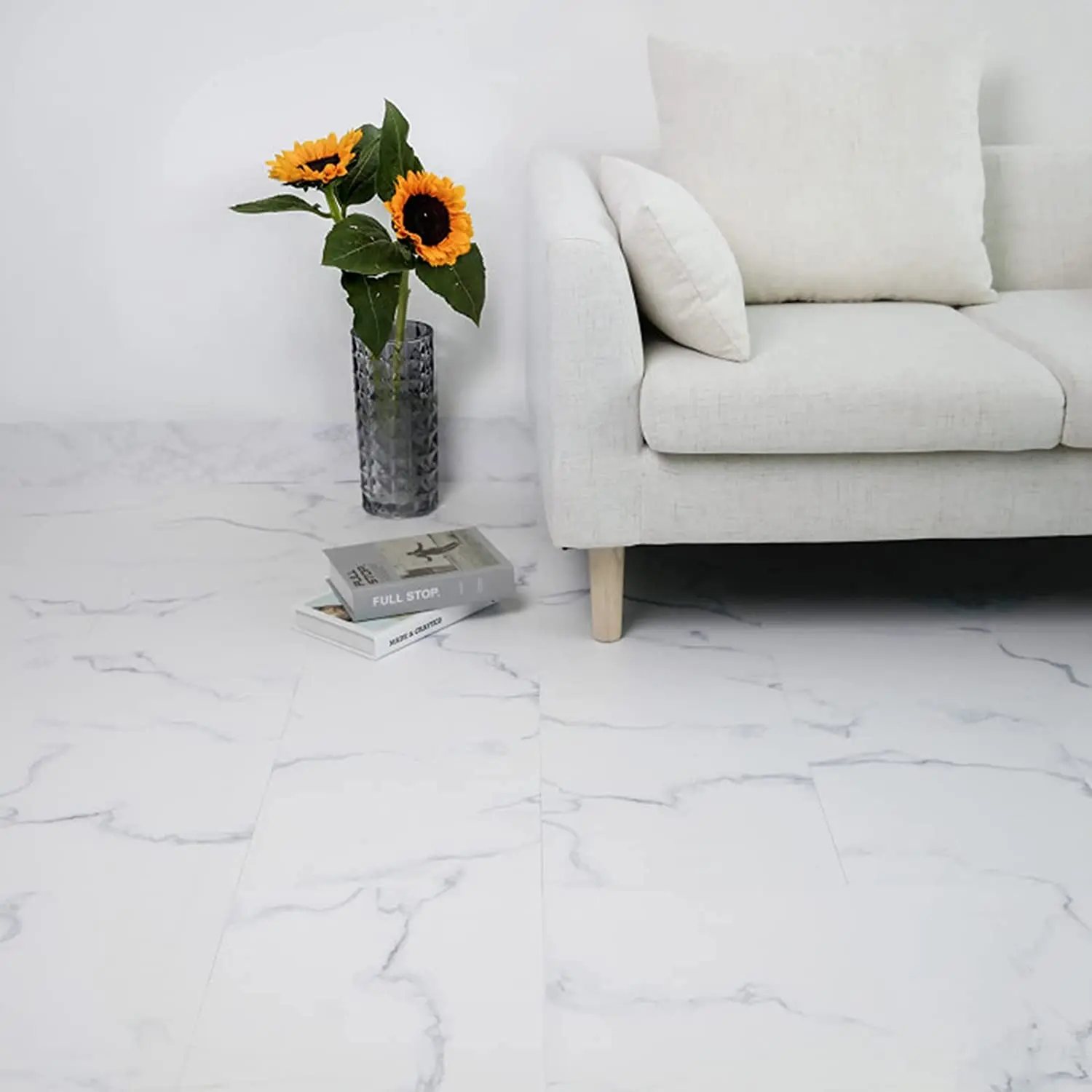 Vinyl Flooring Peel and Stick Waterproof and Durable Floor Tile Foldable and Removable Flooring Tiles