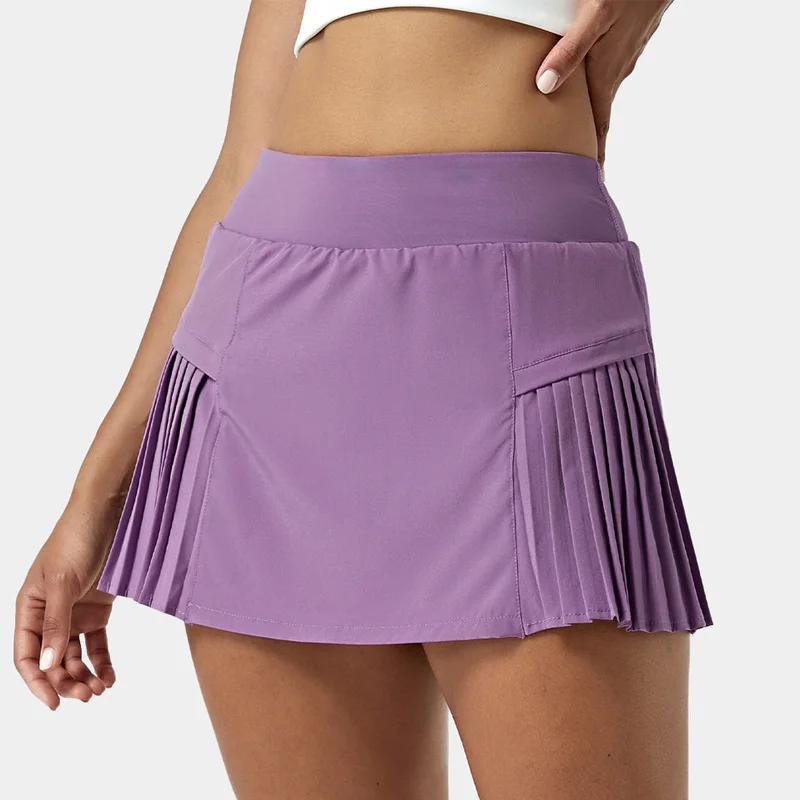 Короткая Женская легкая юбка для бега, тенниса, гольфа, тренировок, активного спорта, теннисная юбка