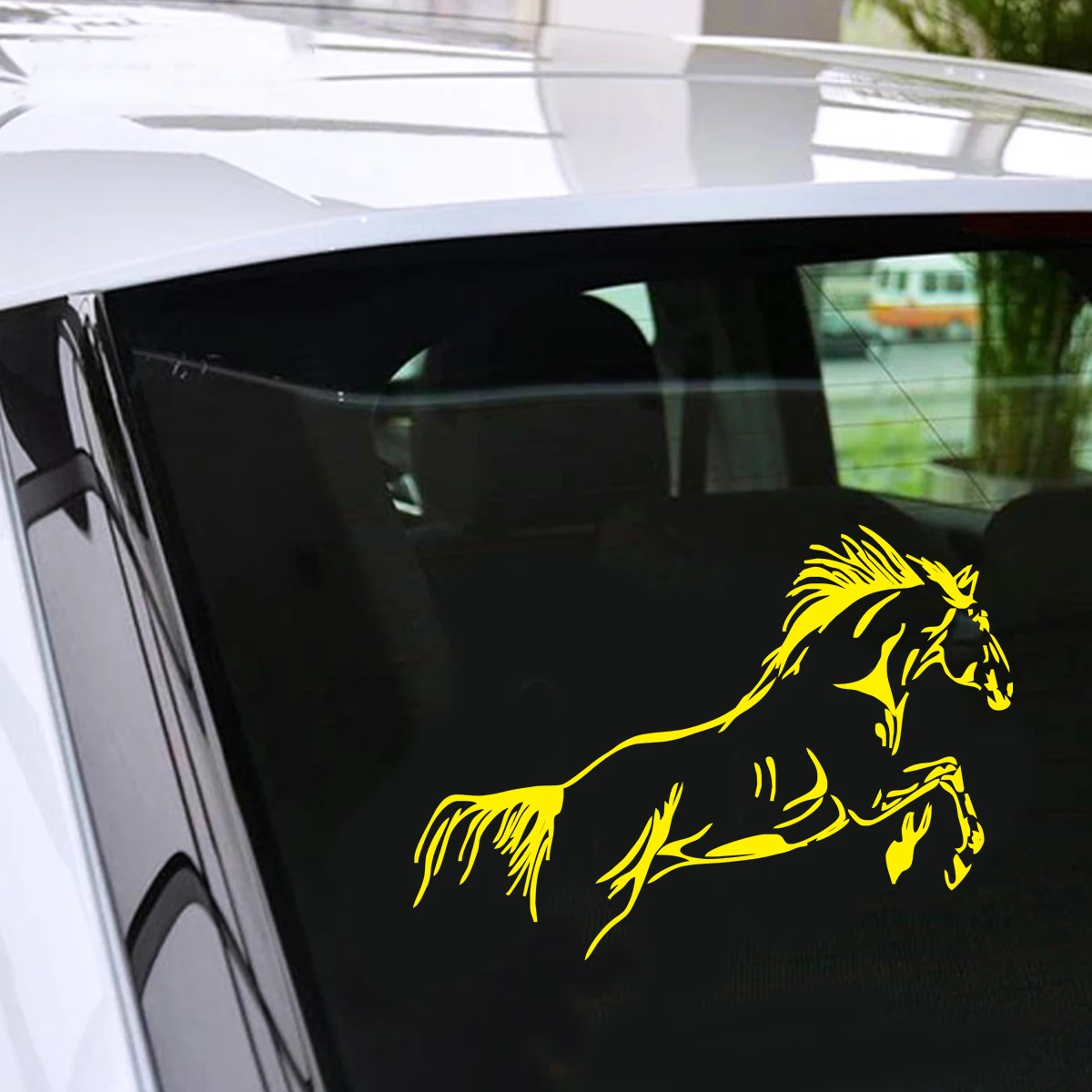 Horse Jumping Car Sticker Window Door Laptop Auto Bumper Vinyl Decal Gift Bumper Die Cut Decals Latop window Glass Vinyl Sticker
