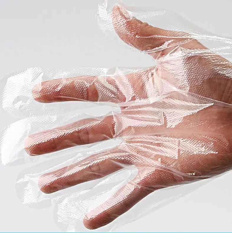 Disposable PE gloves Household Kitchen PE Cleaning Plastic Washing Dishes Hand Hair Dye Disposable Gloves