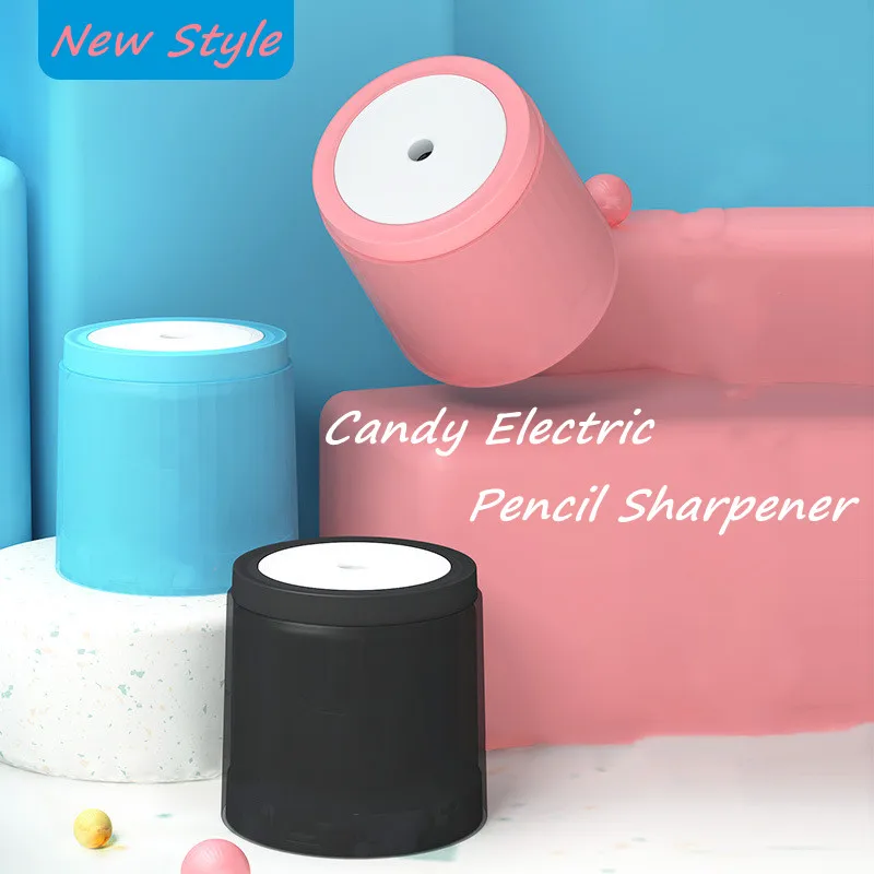 Электрическая точилка для карандашей, стильная электрическая точилка для сухих батарей, Канцтовары для студентов и офиса, АБС