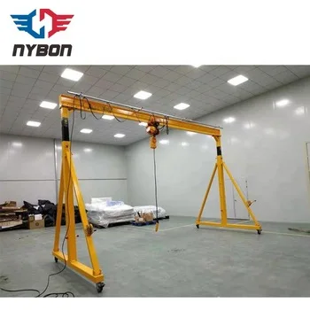 Adjustable Height Mobile Electric Remote Control Portable Rubber Tyre Gantry Crane