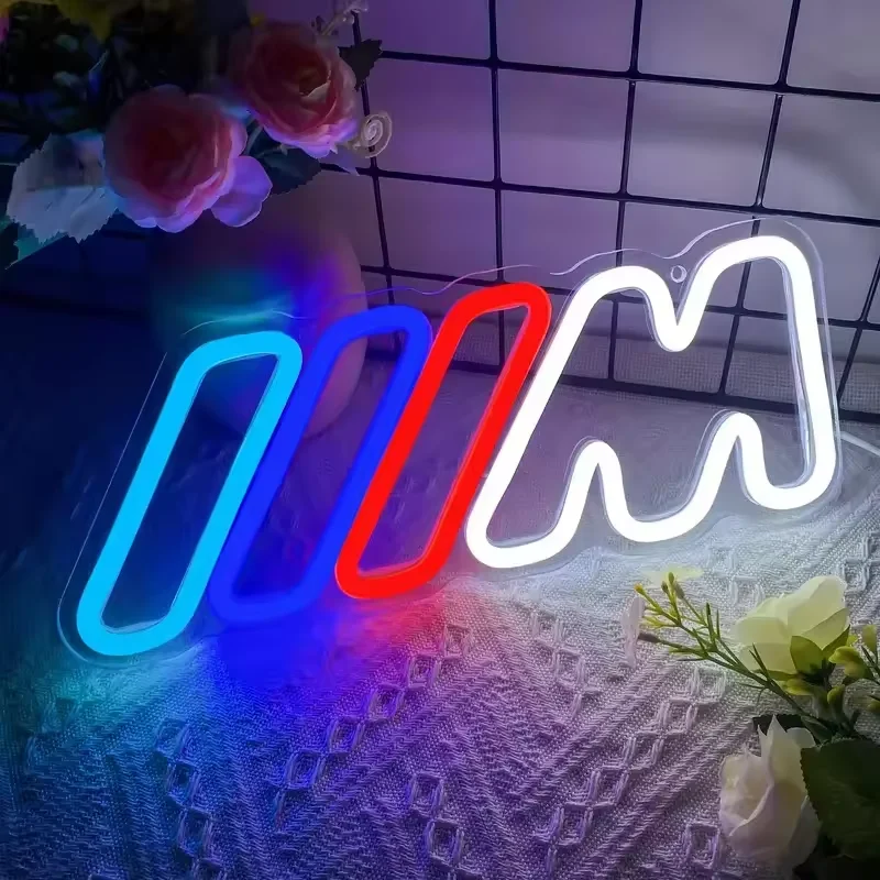 IIIM Car LED Light Neon Signs 5V USB Powered with Adjustable Brightness IP65 Rated for Garage Wall Decor