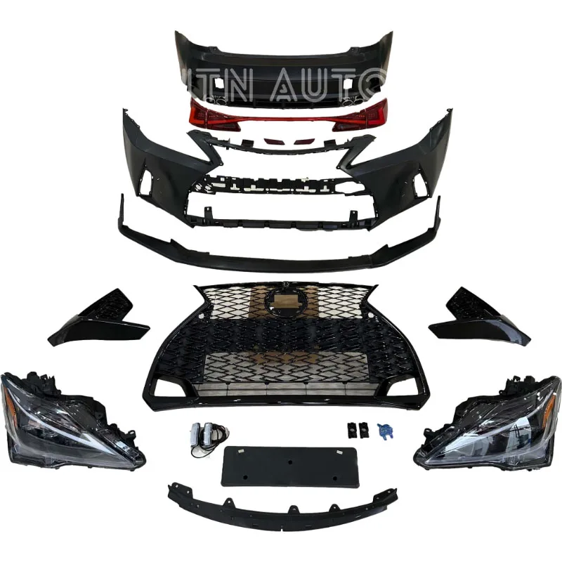 Upgrade to 2021 Facelift Bodykit grille bumper set for Lexus 2006-2012 IS250 IS300 IS350 IS body kit headlamp taillight bar