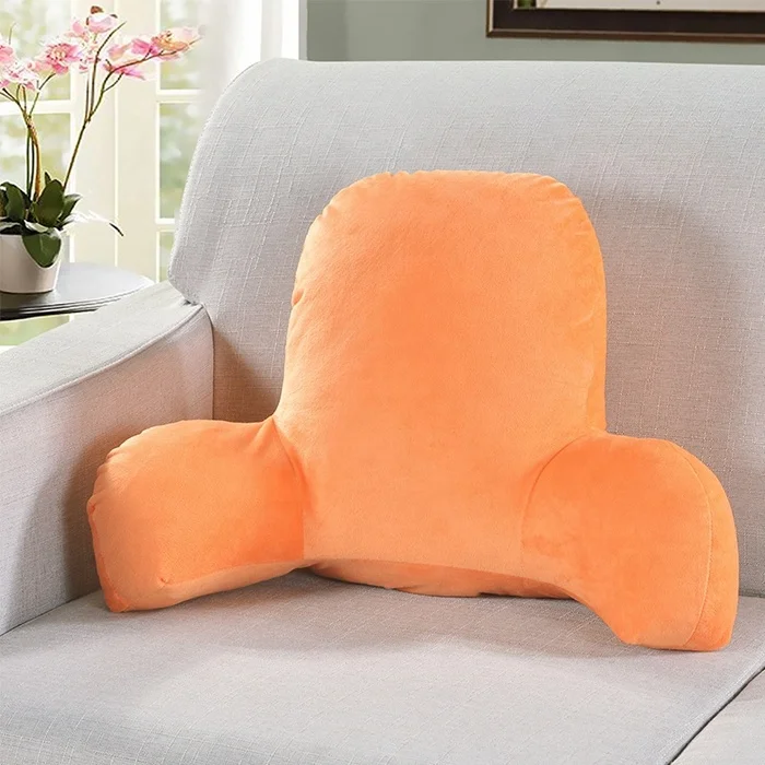 Super Soft Velvet TV Pillow Lumbar Back Support Reading Pillow