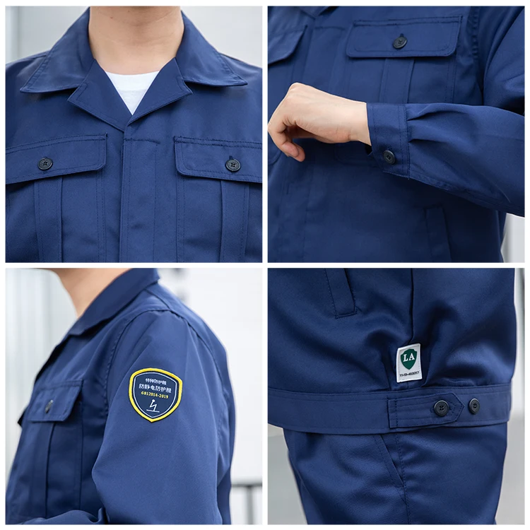 High quality Anti-static Work Uniform Overalls Oil Industry Petrochemical workwear Custom Work Clothes