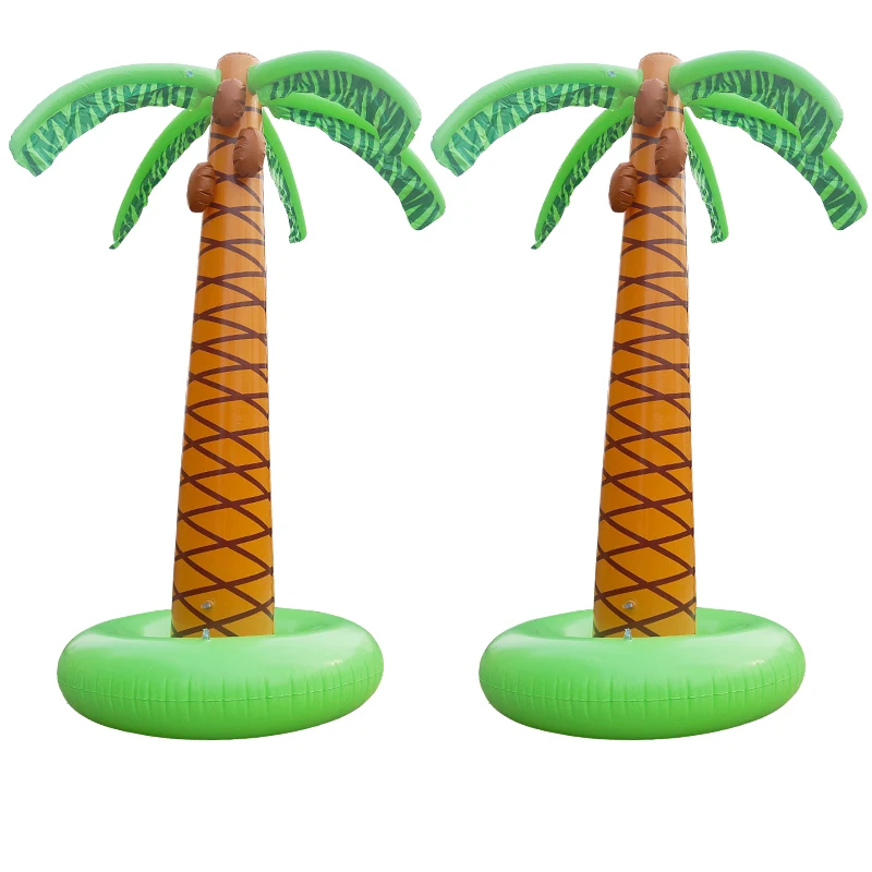 Inflatable Coconut Tree Patio Ornament Toys for Children and Families in Summer Outdoor Beach Backyard Play Toys