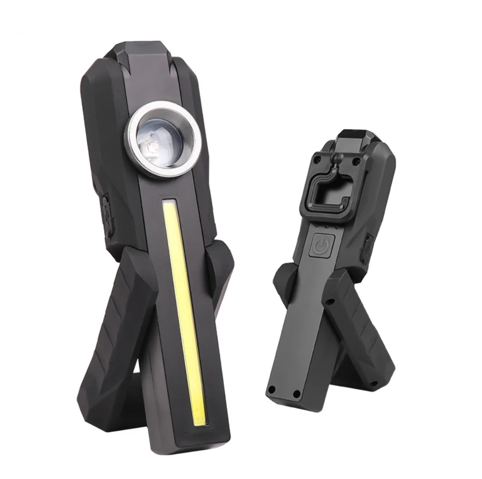 
New car Sterilizing Violet UV Strong light Flashlight USB Charging Magnetic COB Led Rechargeable Folding Working light Lamp 