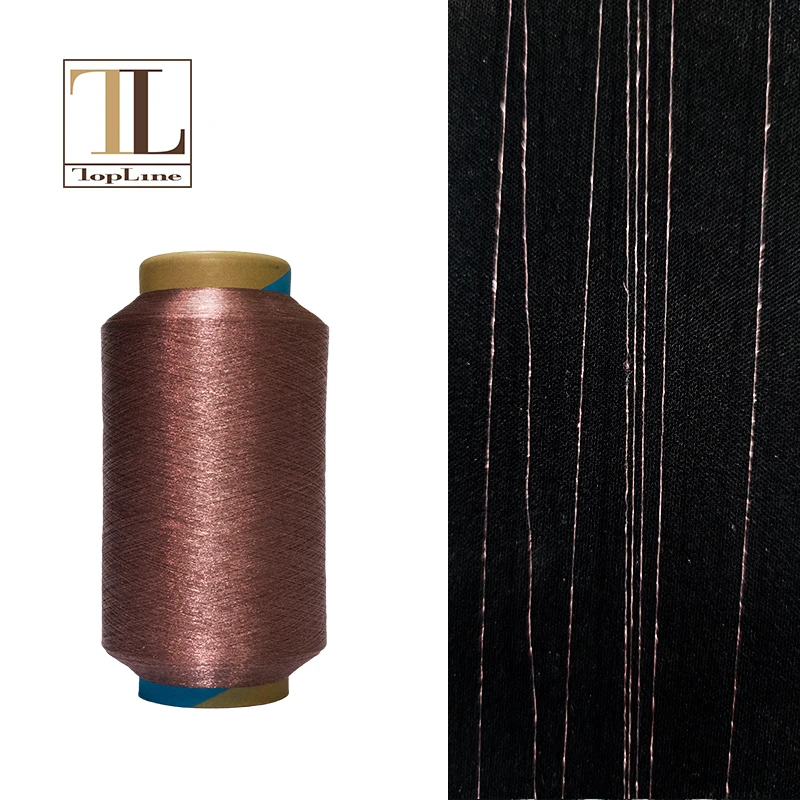 Topline 18G Wholesale Extrafine 82/18 Nylon Polyester Yarn Lurex for Knitting Shop