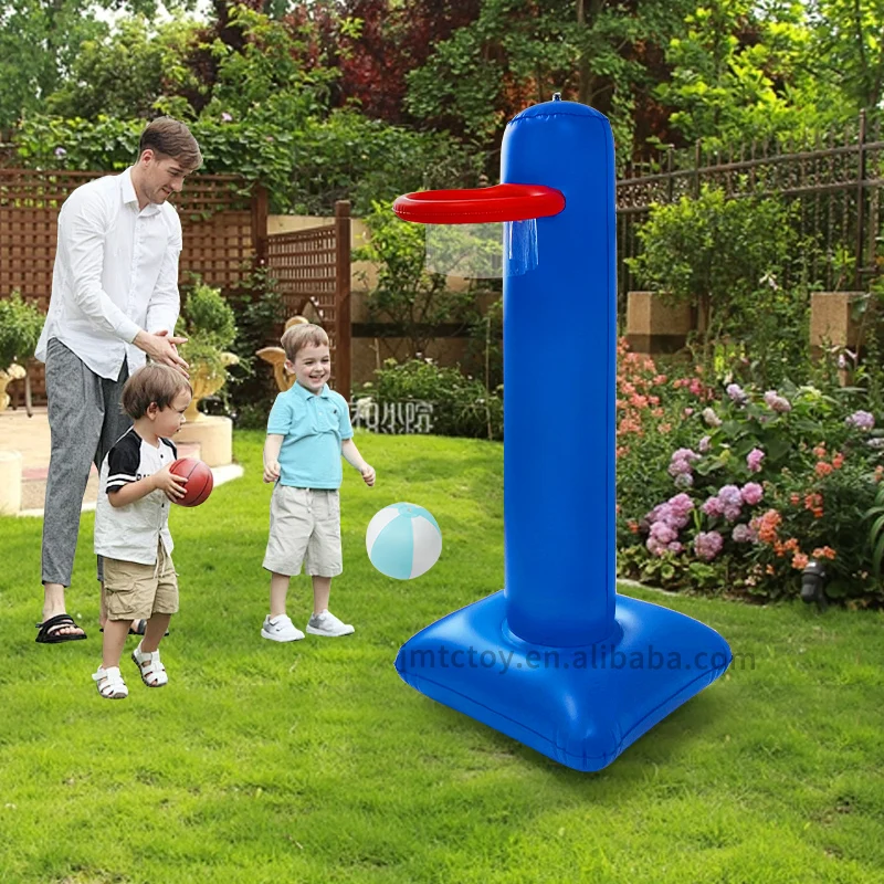 kids ball hoops stand inflatable basketball hoop game