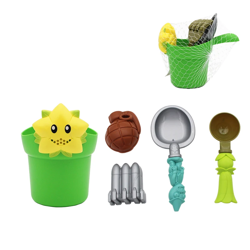 Eco Friendly Summer Water Toy Green stars Baby Bucket Tools Play Set Sand Beach Toy For Kids