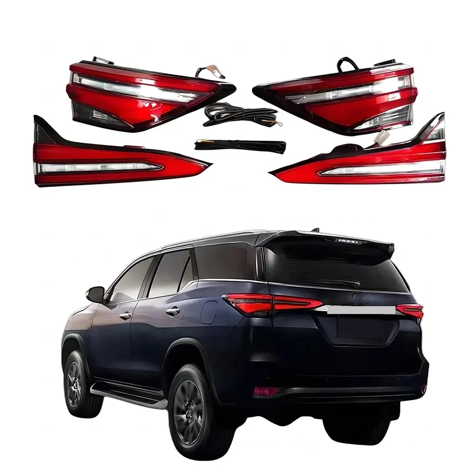 HW Car Accessories Rear Lamp Tail Light Brake Light Flow Tuning Lights For FORTUNER 2021-2023
