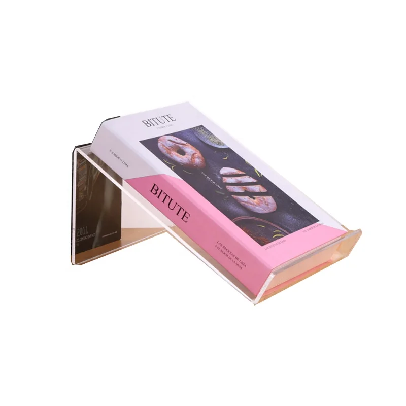 Clear Acrylic Book Stand Display Customized Book Shelf High Polishing For Reading