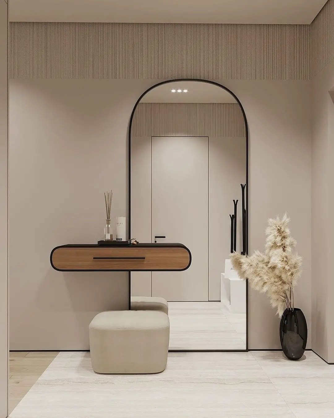 Full Length Mirror Bedroom with 3 colours LED light Hanging Mounted Safe to Use, Square White