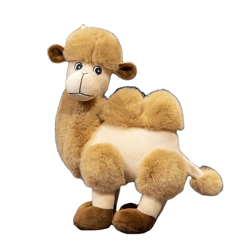 Simulated plush desert camel toy Cute and soft stuffed little camel doll hot selling Travel gifts for friend kids
