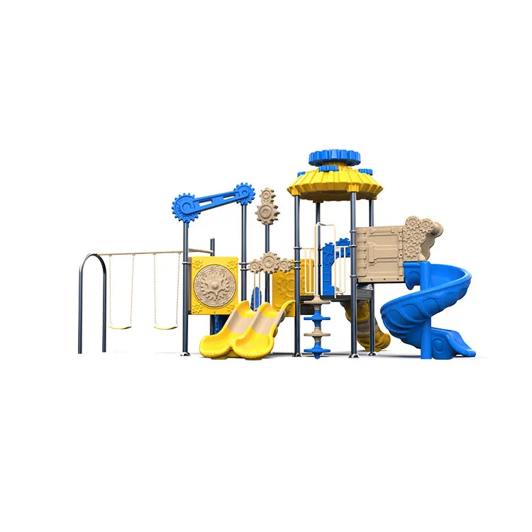  Новейшее детское оборудование для скалолазания уличная игровая площадка пластиковое Уличное игровой площадки с горкой