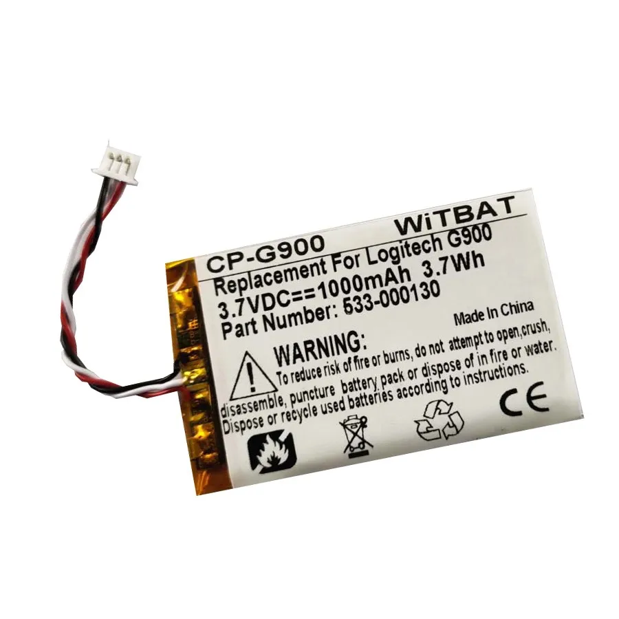 533-000130 for Logitech G703 G900 G403 Wireless Mouse Battery
