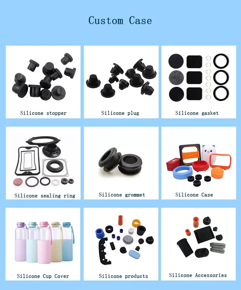 Custom colors Design Different Sizes food grade silicone Rubber Made Molded NR CR NBR EPDM customized silicone rubber parts