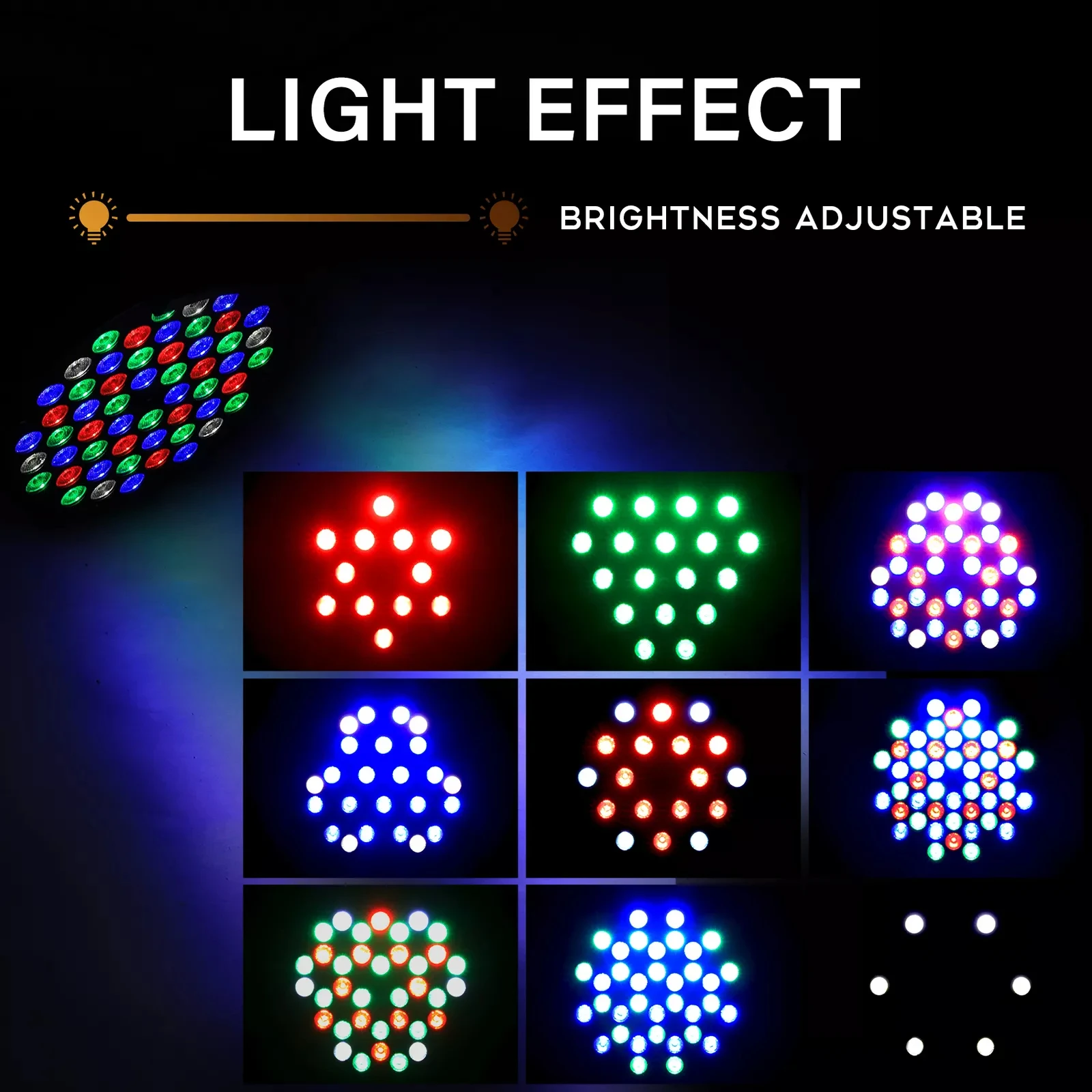 180W RGBW Par Stage Light LED DMX DJ Disco Party Lighting Beam Wash Lights