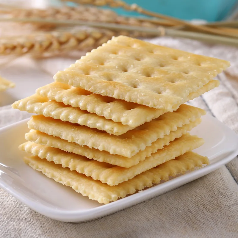 Low sugar low fat Chia Seed Seaweed Flavor Sea salt soda crackers biscuits