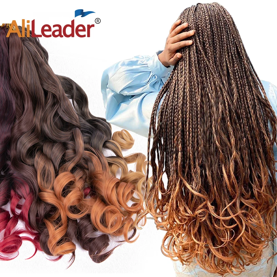AliLeader 150g French Curls Hair Extensions Cheap Freetress Spiral Curl Wavy Braiding Hair Loose Wave Crochet Hair