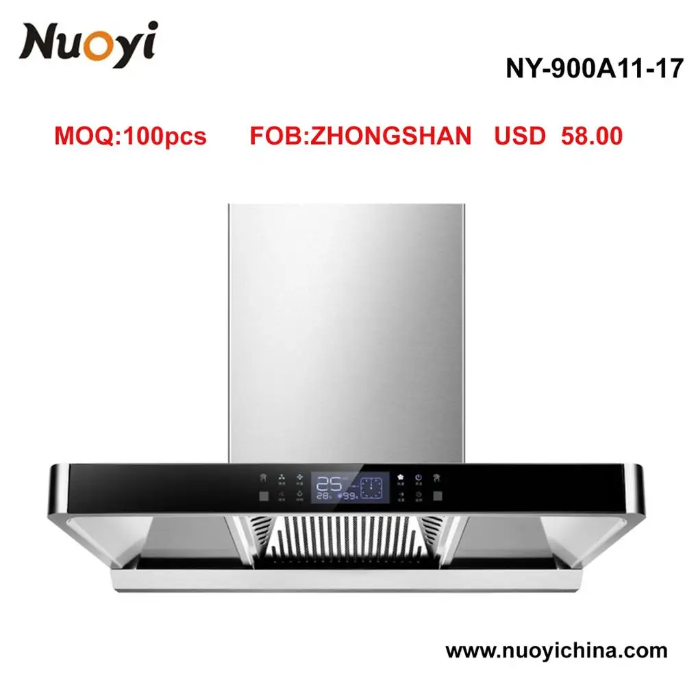 Cheap 90cm T Shape Touch Screen Kitchen Chimney Range Hood.