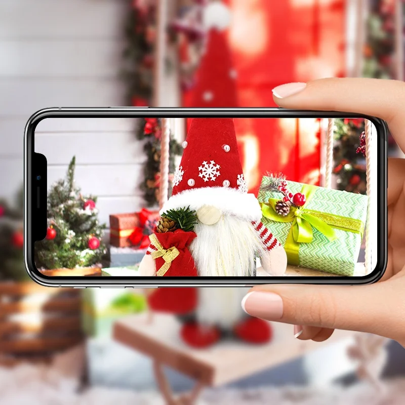 Adorable Christmas Gifts 2022 Set of 2 Christmas Plush Toy Striated Christmas Gnome with Gift Bag