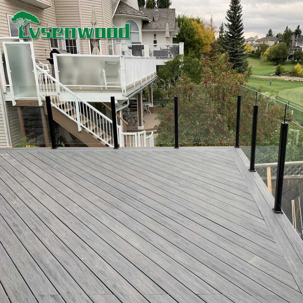 Garden Outdoor Diy Decking Tiles Composite Outdoor Hollow Wpc Laminate Deck Floor