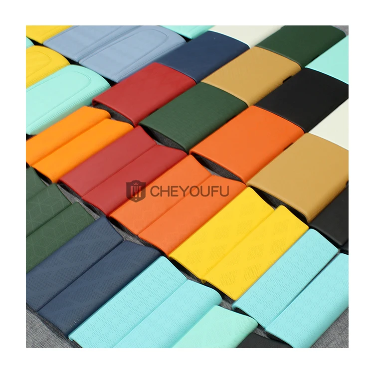 Stitched leather The armrest lid skin feeling smooth and soft comfortable for display, sample, showroom