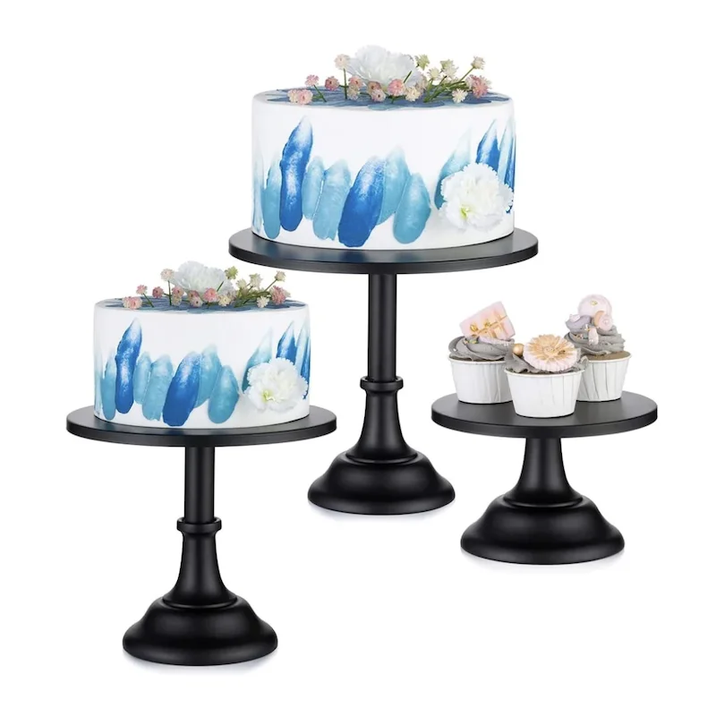 Wedding Round Cake Pedestal Stand White Metal Cake Stands For Party Dessert Table Display Set Events