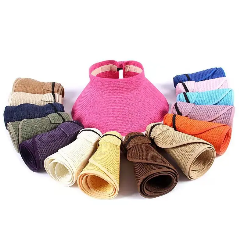 Шляпа с широкими полями женская, Пляжная Соломенная Панама от солнца, складывающаяся, с бантом, с большим флоппи козырьком, летняя