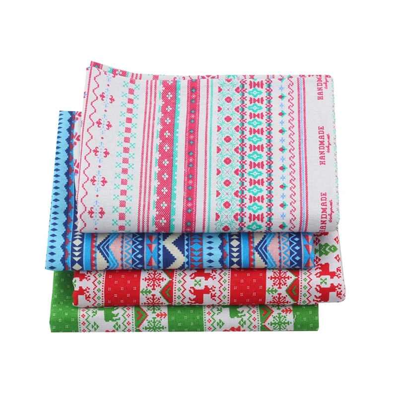 Bohemia Style Linen Fabric Zakka Cloth DIY Textiles For Home Decoration Handicrafts