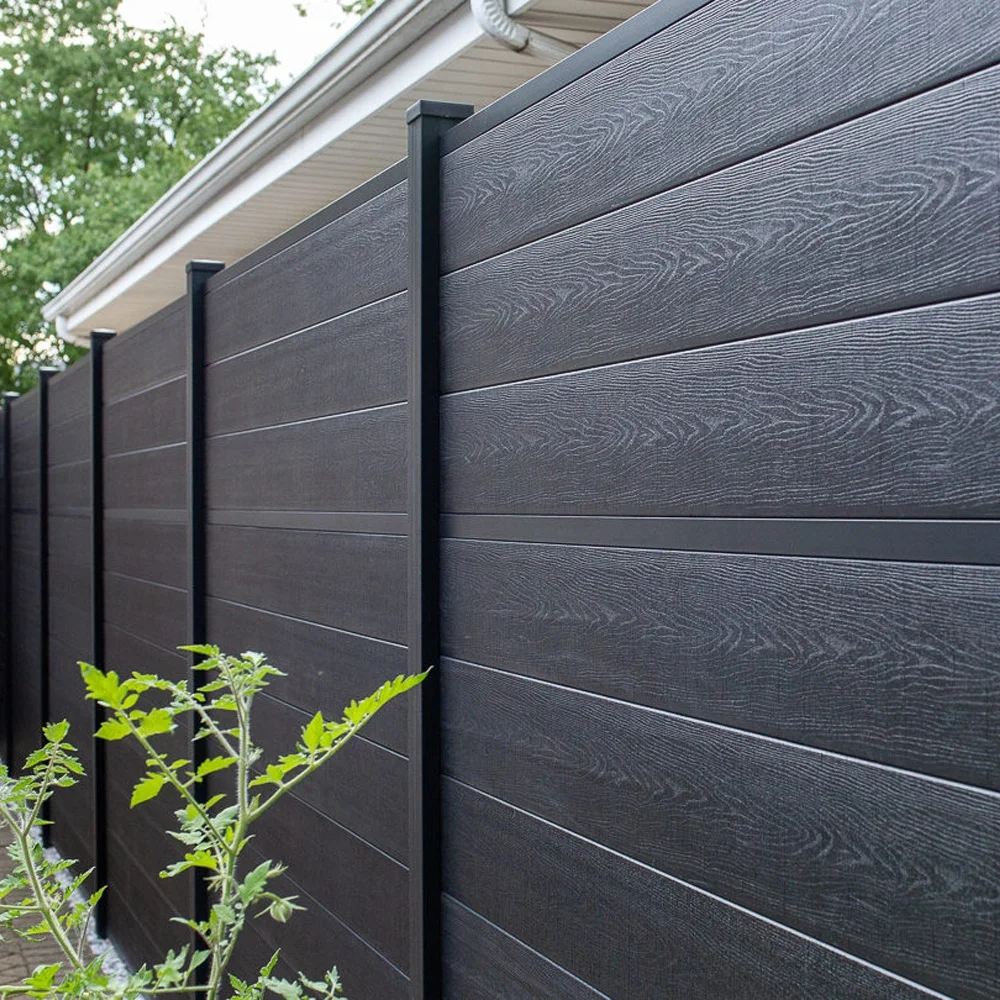 Garden Fenc Panel Water-proof Wood Plastic Composite Panel Fenc WPC Decorative Outdoor Garden Fence