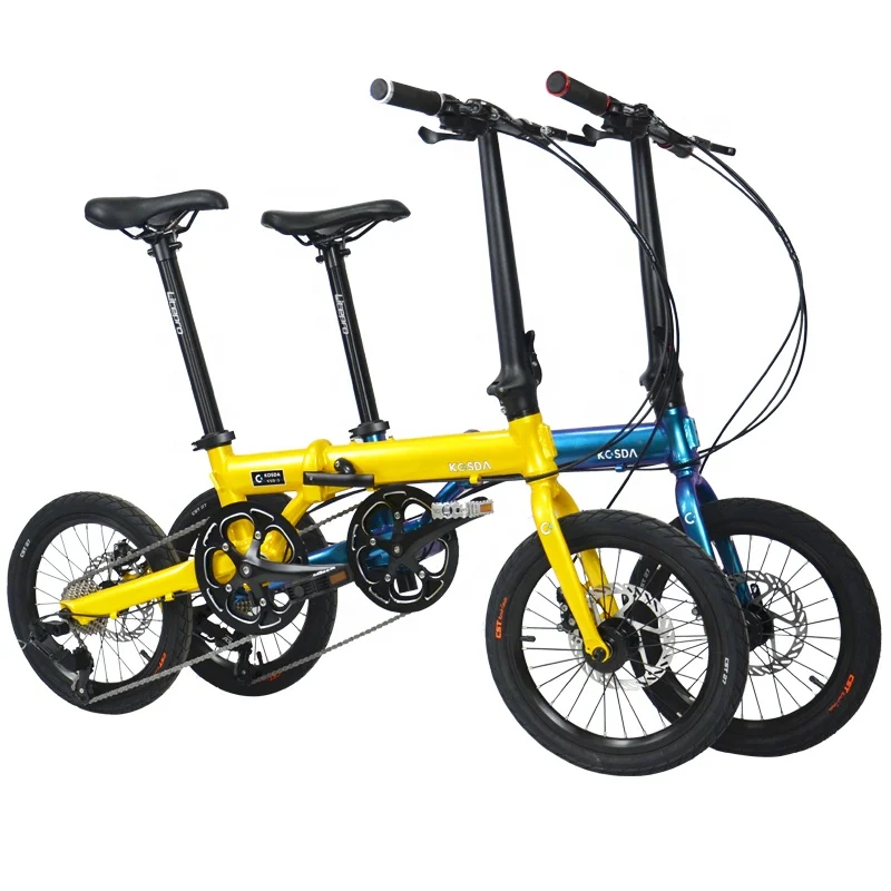 16 inch 8-speed 6061 aluminum alloy folding frame kosda Mini ultra light folding bicycle road vehicle Bike