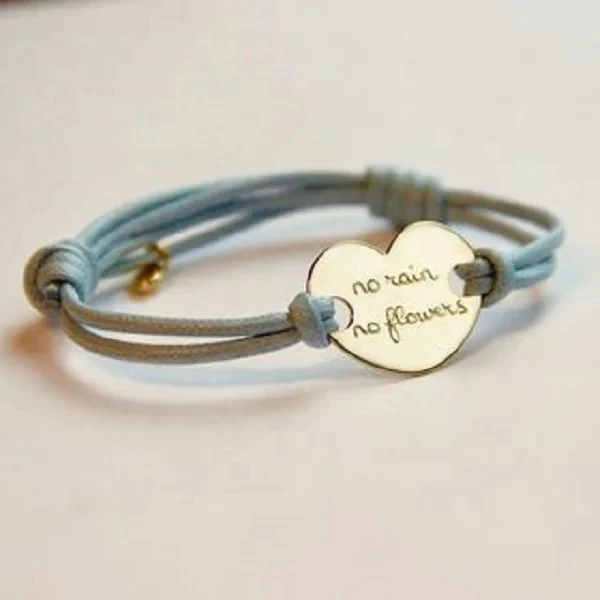 Wholesale custom logo Oval coin heart pendant stainless steel bracelet Female brhelp rope gift bracelet 18K gold